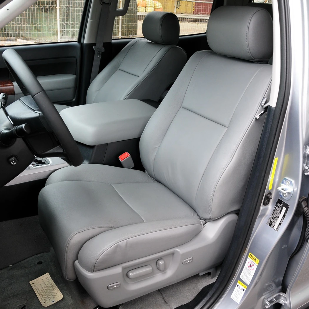 

For Toyota Tundra 2007 2008 2009 2010 2011 2012 2013 Faux Leather Custom Car Seat Covers for 2 Front Seats Protector Accessories