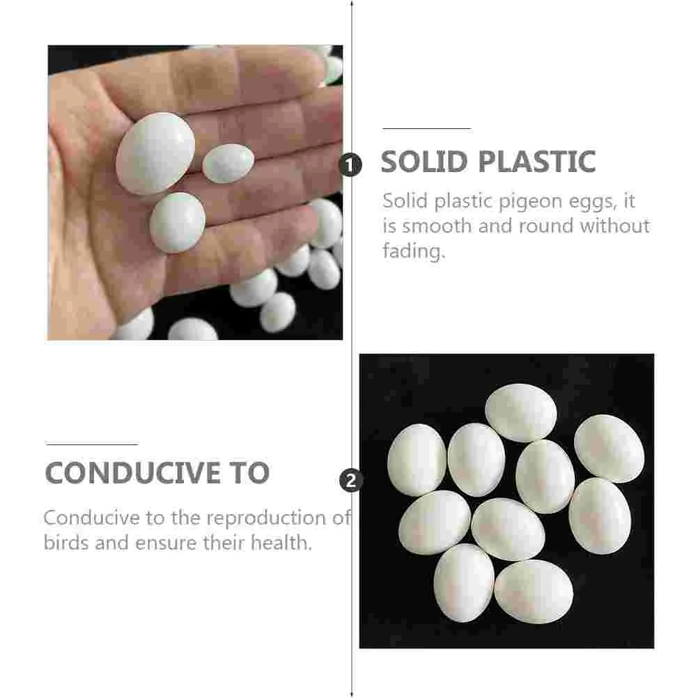 12 Pcs Mini Fake Delicate Simulated Solid Plastic Bird Accessories Toys Decoration Easter Eggs Help Lay Eggs Smooth