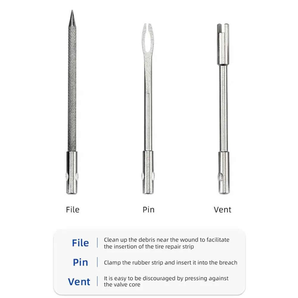 Bike Tubeless Tire Puncture Kit Scooter Motorcycle Bicycle Tyre Repair Tool Portable Outdoor Accessories 4