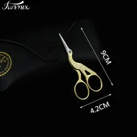 1Pcs Brand Scissors Vintage Retro Stainless Steel Crane Pattern Makeup Cosmetic Convenient Scissors Eyelash Extension Tool 2