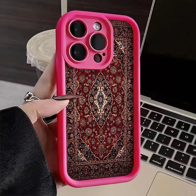 Retro-Inspired Bumper Phone Case with Durable Silicone TPU Cover