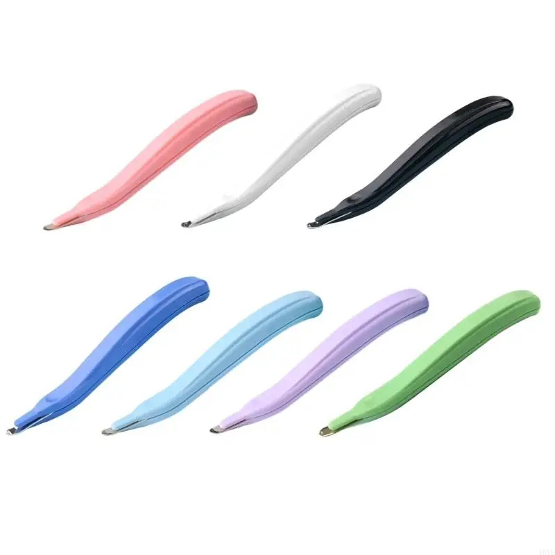 7Pcs 펜 모양의 스테이플 리무버 마그네틱 팁이있는 스테이플 풀러 손쉬운 작업 인체 공학적 핸들 7 색 옵션