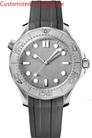Montre mécanique automatique de marque de luxe pour hommes, en acier inoxydable, or rose, céramique rouge, saphir, caoutchouc, toile, cuir, montre-bracelet pour hommes 1