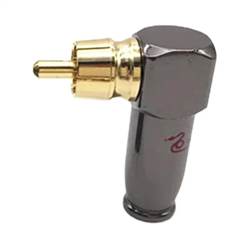 

RCAs Connector L-shaped RCAs Plugs For Speaker Wire RCAs To Speaker Wire Adapter Gold Plated RCAs Female To RCAs Female For
