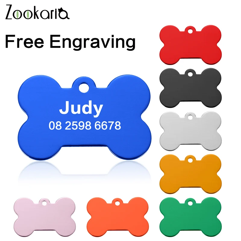 Colorful Anti-lost Dog Collar Name Plate Personalized Pet Collar Tag Supplies 2