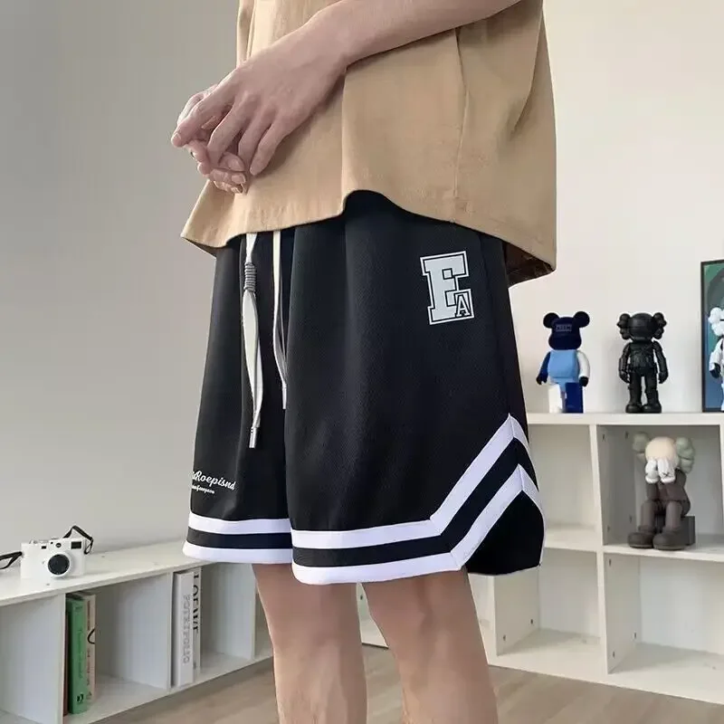 Trendy Brand Summer Slim Cropped Pants Outdoor American Casual Pants, Loose Oversized Basketball Sports Pants 2