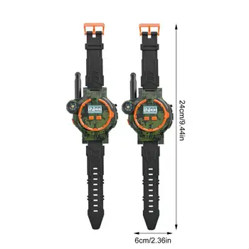 Walkie Talkie Watch Automatic Sleep Interactive Interphone Toy Green Walkie Talkies Watch For Park Travel Camping Adventures 6