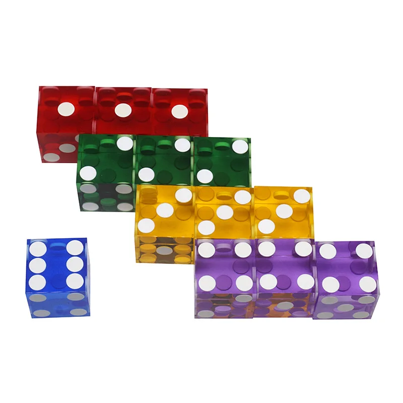 1 Piece Right Angle Point Precision Acrylic Dice 19mm Transparent Six Sided Dice Entertainment