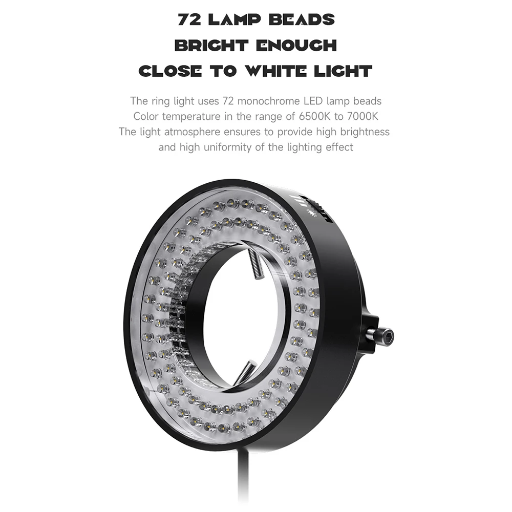 Mechanic 64 /72 / 144 LED Stereo Microscope Ring Light Lamp Brightness Adjustable USB LED Illuminator for PCB Soldering Repair microscope lamp