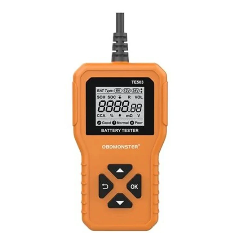 Car Battery Tester 100-2200 CCA Battery System Analyzer BM550 Auto Battery Tool 6V 12V 24V Car Battery Detect Accessories