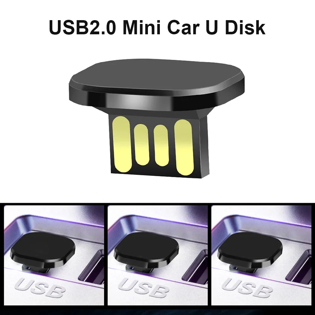 Mini Car USB Flash Drive 16GB/32GB/64GB Type C USB2.0 Stable Fast Transmission Short Car USB Flash Drive Built-in Music