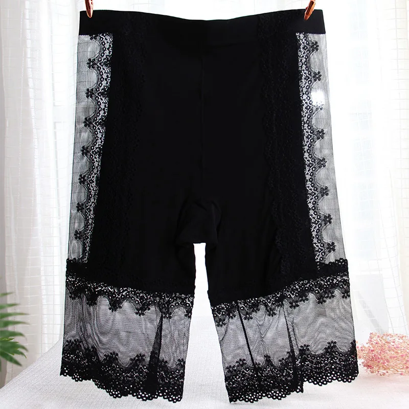 Safety Shorts Safety Pants Women Shorts Underwear Large Size Women's Shorts Under The Skirt Seamless Shorts Lace Prevent Exposure High Waist Safety Pants Plus Size Women