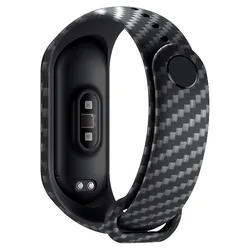 Carbon Fiber Strap for Smartwatch Wristbands and Accessories (Carbon fiber Black)