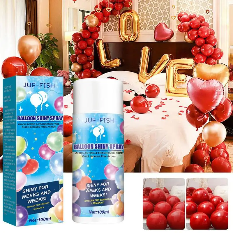 Balloons Shine Spray 100ml Shine Spray For Balloons Shiny Glow For Latex Quick Apply Precise Mist Balloon
