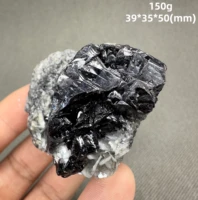 Natural cassiterite mineral specimen + healing quartz crystals and stones rock gemstone 1