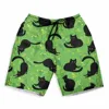 Men's Shorts Summer Shorts Casual Shorts Pocket Drawstring cute cat Breathable Soft Short Fashion Streetwear beach pants for boy 1