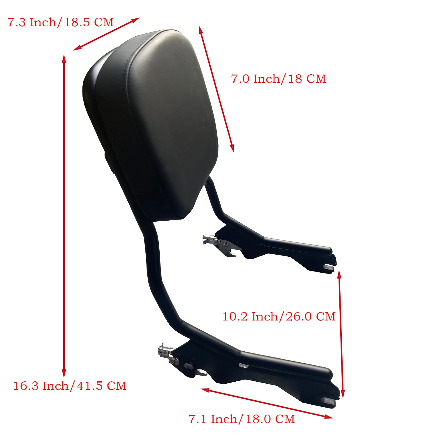 Detachable  Standard Height Upright Sissy Bar Backrest For Harley Low Rider FXLR FXLRS FXLRST Sport Glide FLSB 2018-2023
