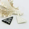 Elegant Fashion Oil Drop Pin Brooch Double Inverted Triangle High-End Sensation Stylish Luxury Classic Jewelry Accessory