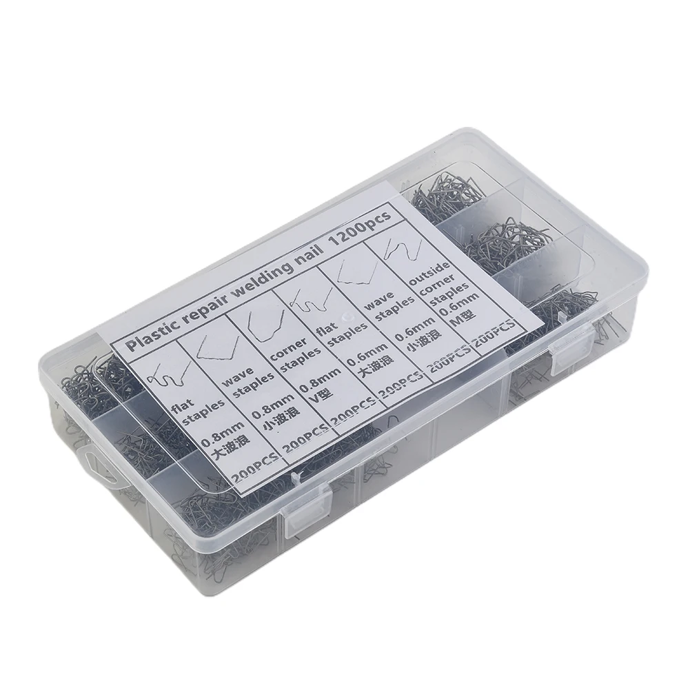 

Brand New Durable High Quality Practical Hot Stapler Staples 1200 Pcs 6 Types Plastic Repair Machine Stainless Steel
