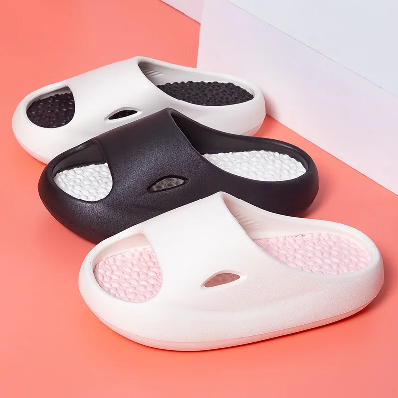 

Novelty Fashion Platform Slippers for Couple 2023 New Ladies Massage Home Shoes Comfort Beach Slides Open Toe House Slippers
