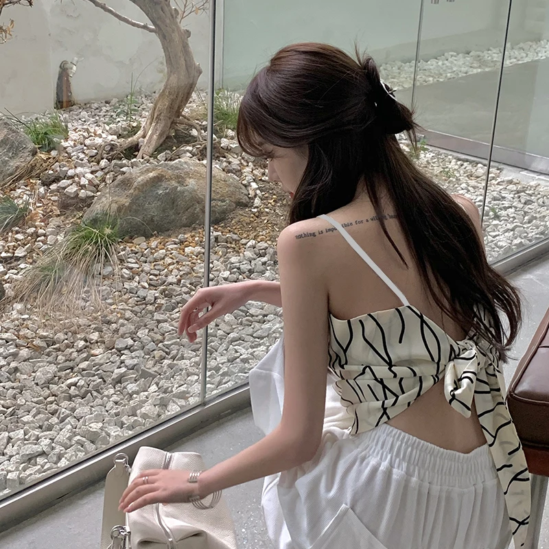 Elegant Lace Trim V-Neck Sleeveless Blouse Ruffle Hem Open Back Tank Top White Pink Blue Gray