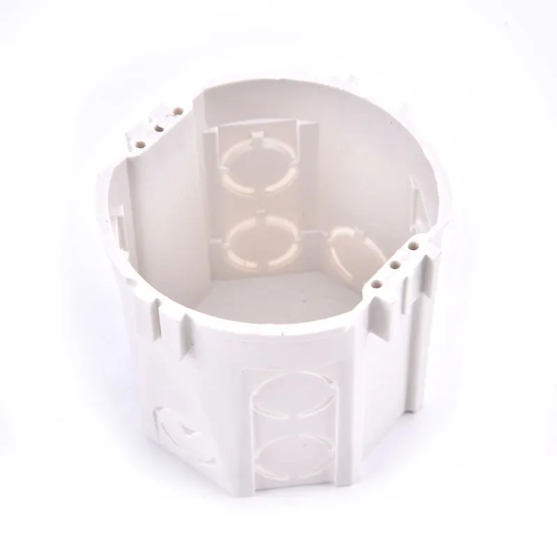 Wall mounting white box internal cassette for EU standard switch and socket round base wire box