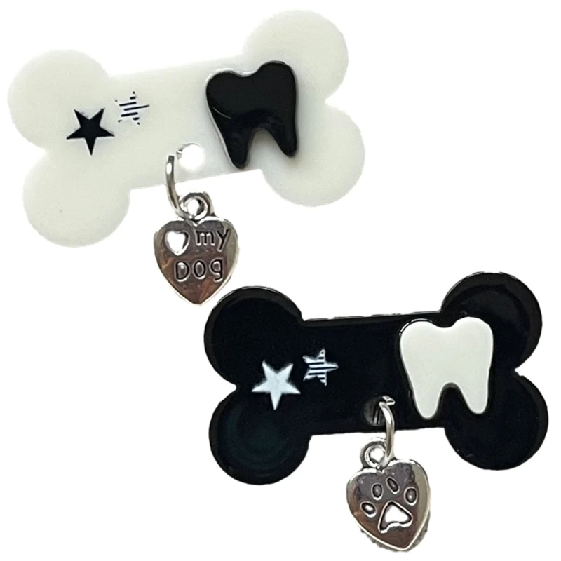 Dog Bone Hair Clips, Bone Barrette Halloween Hair Pins, Christmas Party Accessories Hair Barrette