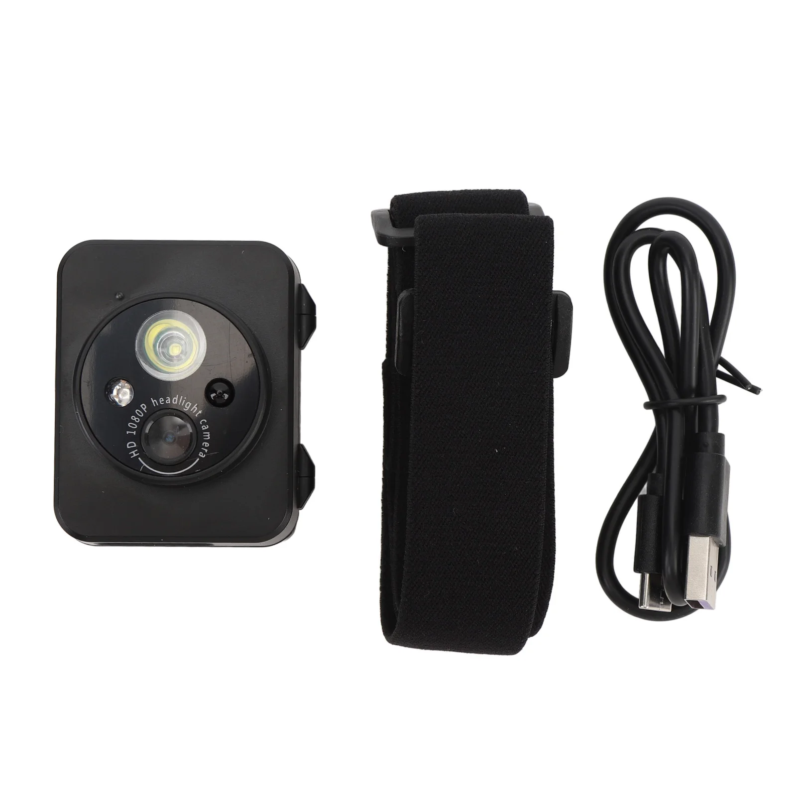 Head Mounted Action Camera 2MP 1080P 45 Degree Adjustable Intelligent Sensing LED Headlamp Head Mounted Wearable Body Video