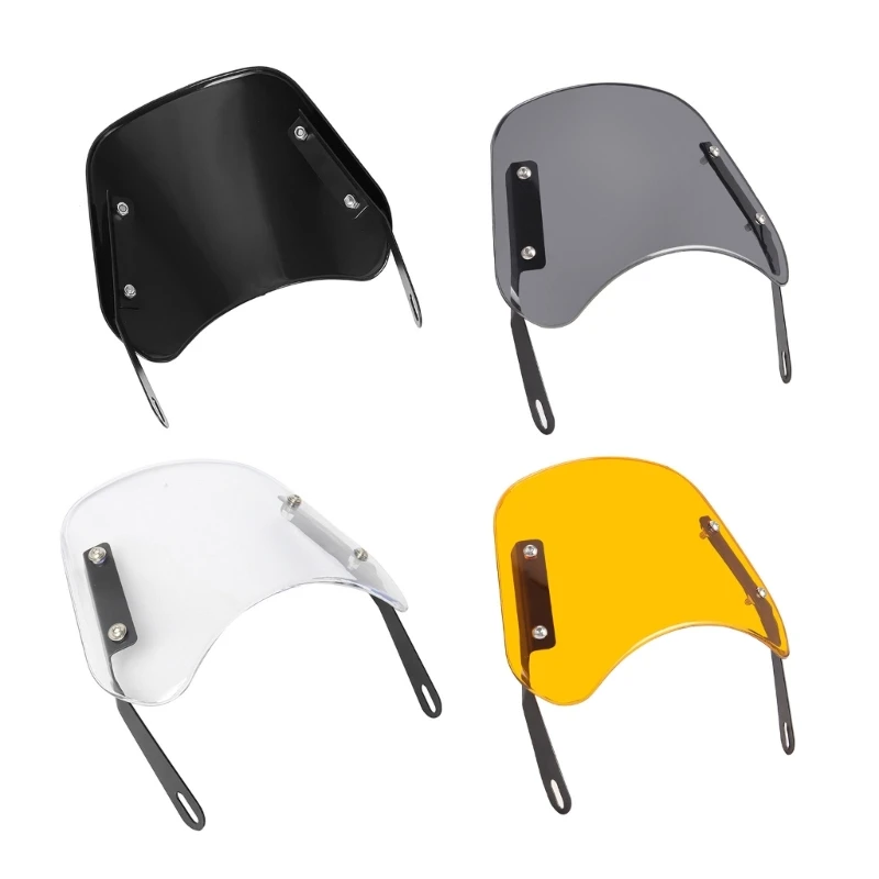 

Clear View Wind Deflector Motorcycle Windshield Adjustable Wind Deflector Motorcycle Spare Easy Installation for CG125