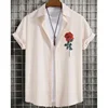 Hawaiian Men'S Shirt 3d Flower&Text Printing Beach Party Sweatshirt Loose Oversized Shirt And Blouse High-Quality Men'S Clothing 6