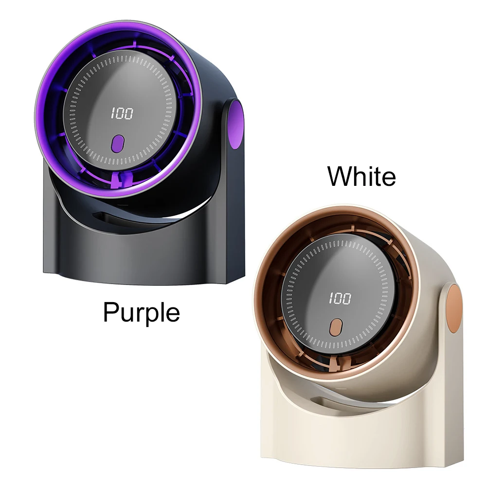 100 Level Desktop Cooling Fan USB Rechargeable Electric Personal Fan Digital Display Wall Mount Turbo Fan for Home Office