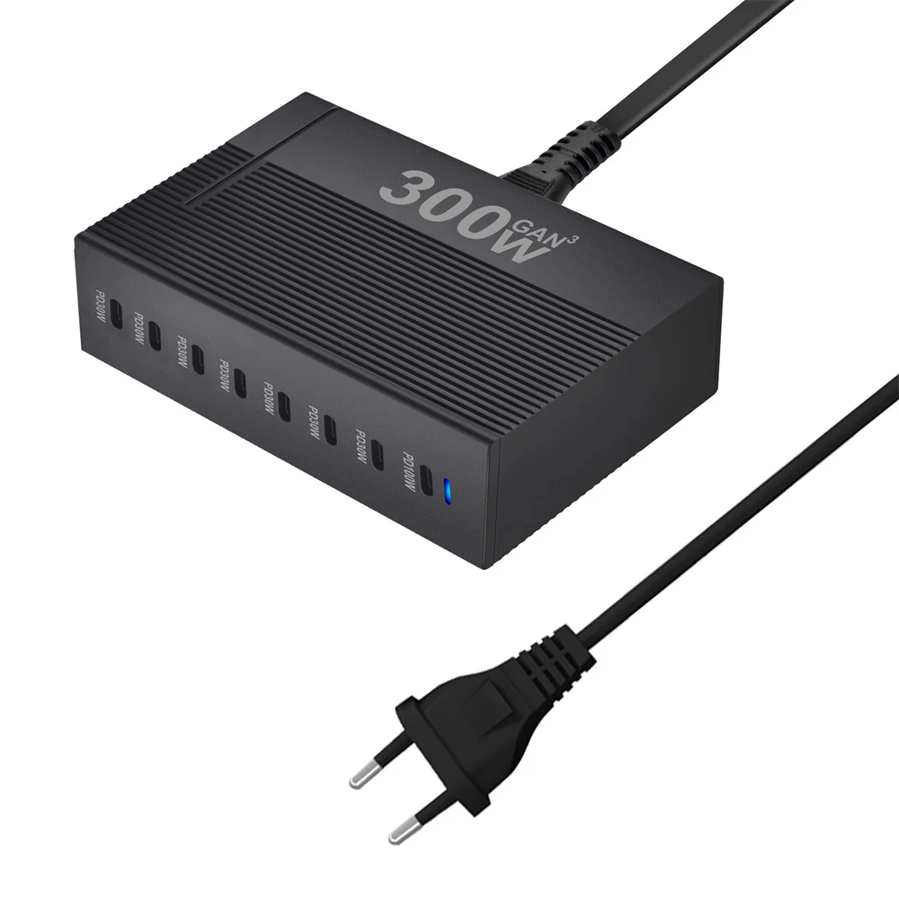 نمط جديد شريط عمودي 300 واط غان C شاحن سريع PD100W...