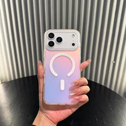 Gradient Frosted Daylight Magnetic Protective Wireless Charging Hard Case - iPhone 15 Plus (Magnetic)