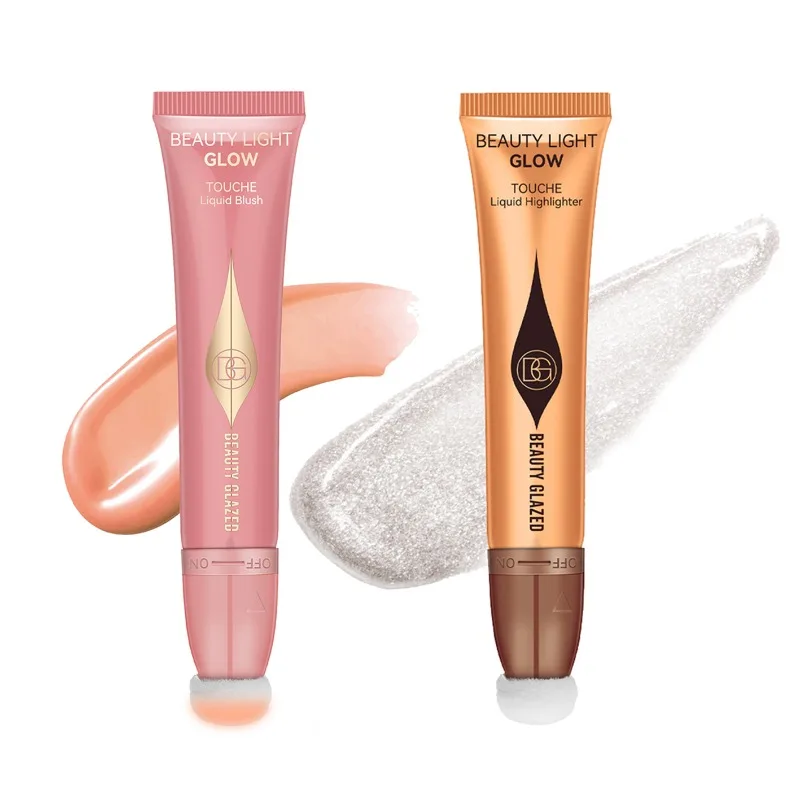 Makeup set makeup kit makeup pen 2-Pack multipurpose makeup pencil set shimmer pearl highlighter & 3D contour highlighter with sponge tip for hair face body