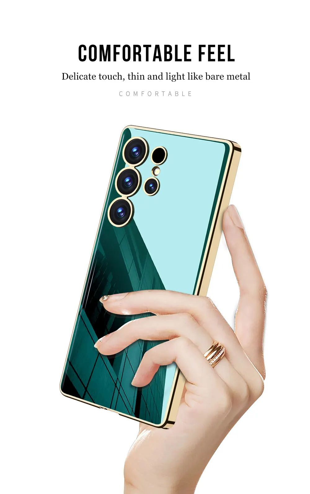 Luxury Plating Soft TPU Case for Samsung Galaxy S25 Ultra Shockproof Camera Prot