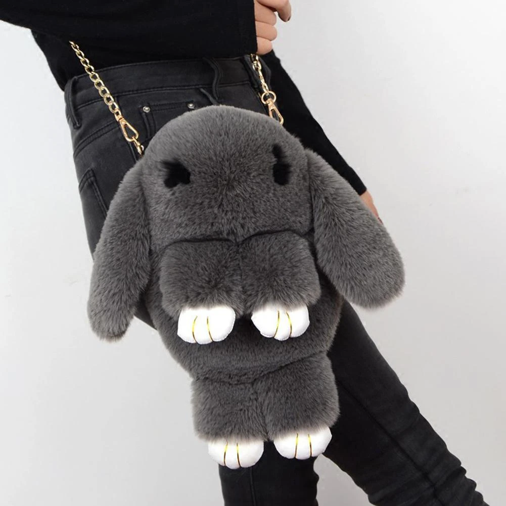 fluffy rabbit bag