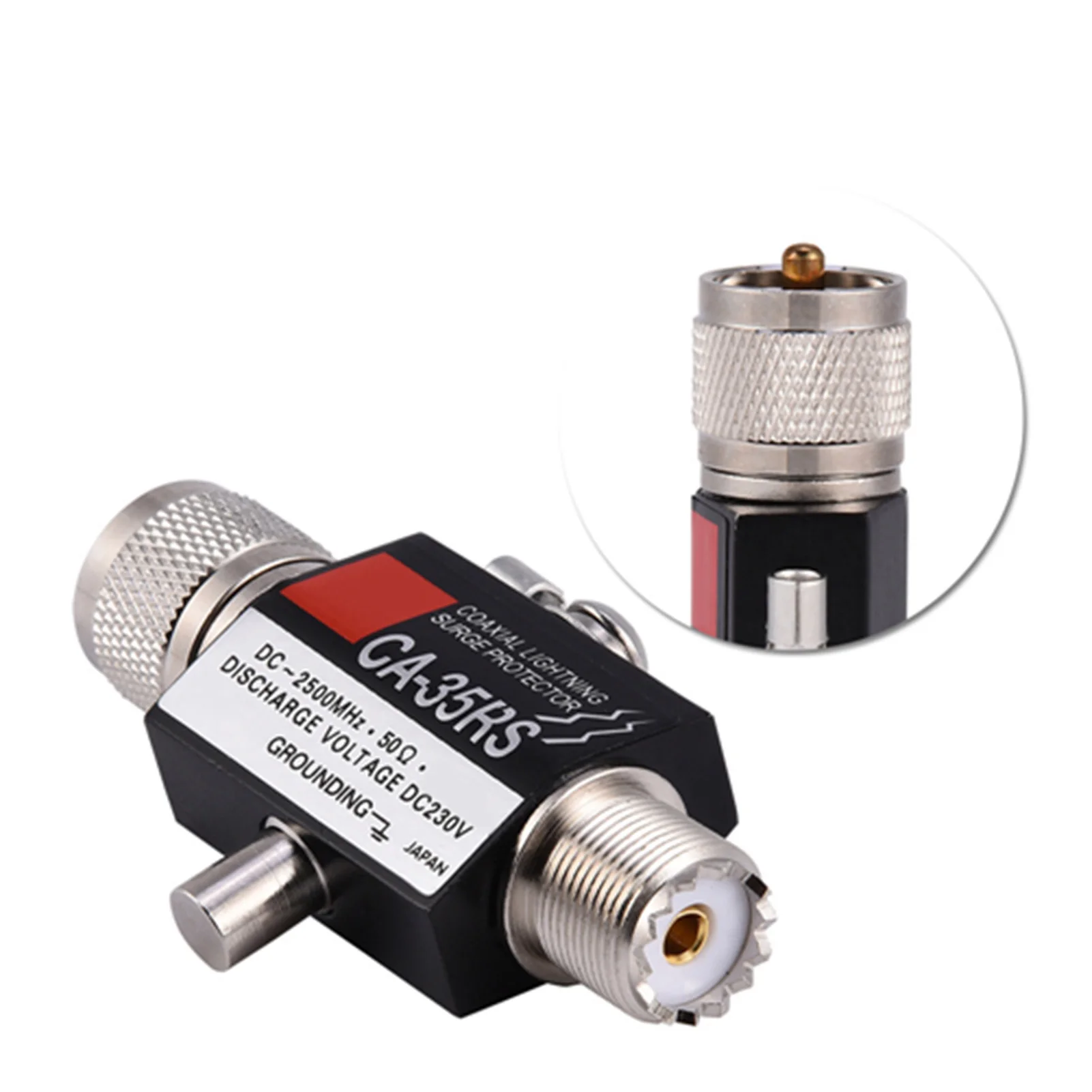 CA-35RS Coaxial Lightning Surge Protector Arrester Male to Female UHF Connector 0-2500MHz 400w 50 ohms