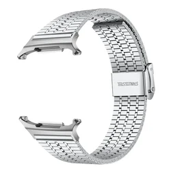 Premium Stainless Steel Band for Smartwatch - Business Style Strap for Men and Women (Silver)