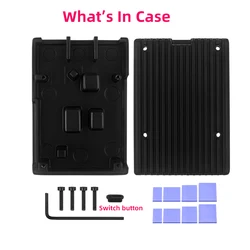 Aluminum Passive Cooling Case with Silent Heat Dissipation and Silicone Heat Sinks (Case)