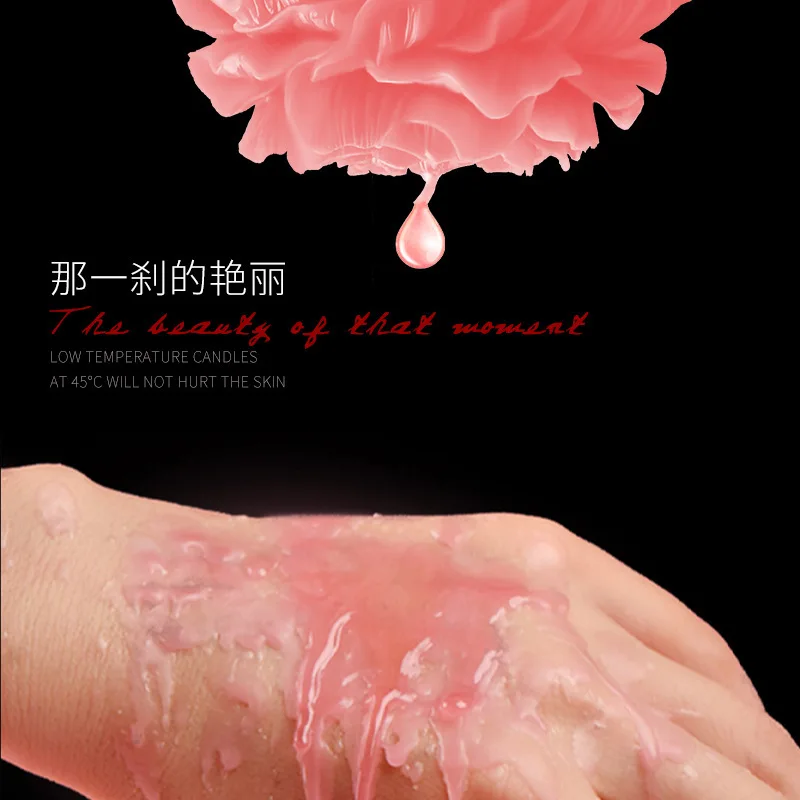 Petal-Shaped Sexy Low Temperature Candles Wax Drip Sex ToyssmAdult Sex Flirting Props Couple Teasing Training