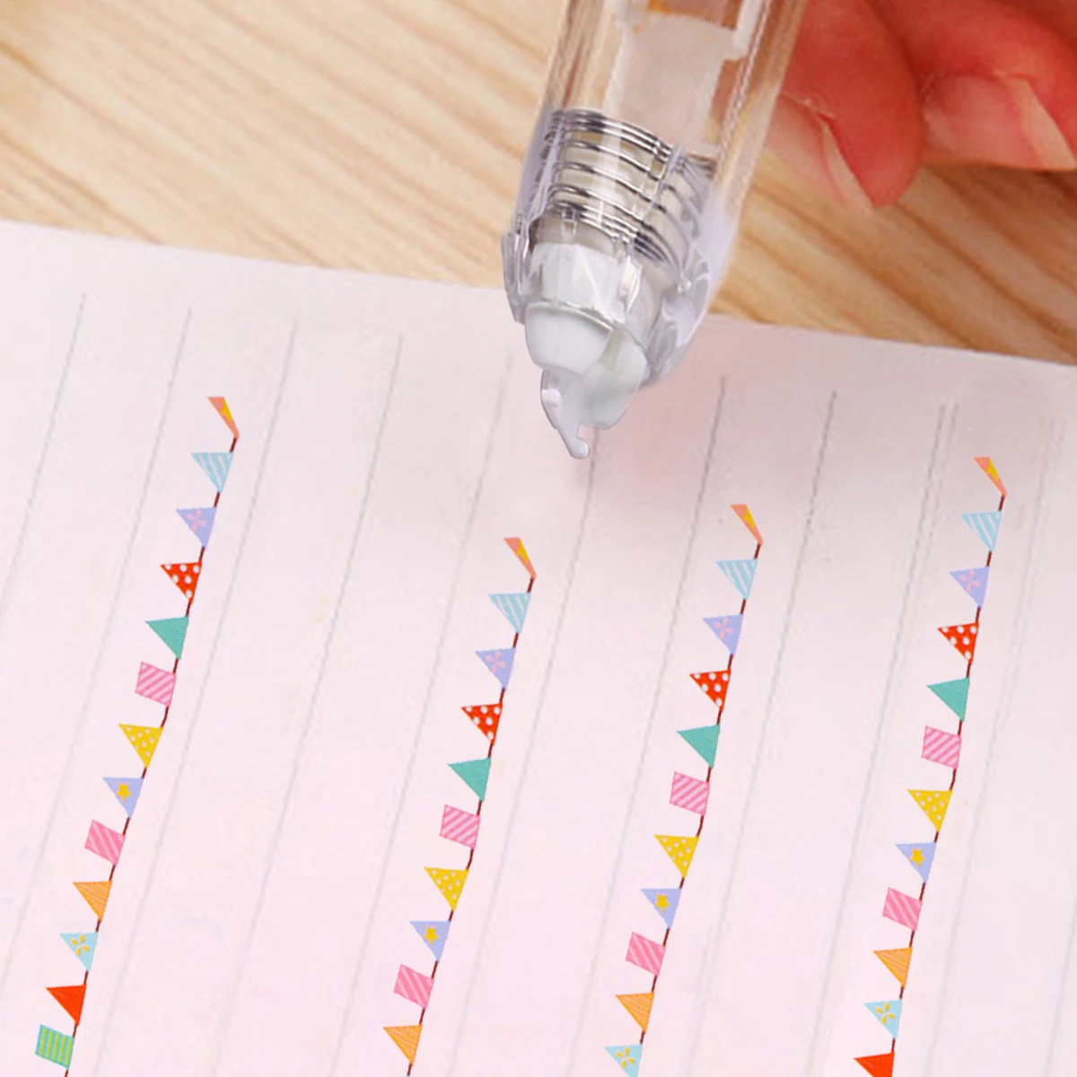 Gemustertes DIY-Dekorationsband für Handbücher, Tagebücher, zum Hervorheben von Punkten, geeignet für Basteln und Journaling, Schulbedarf – Detail 10