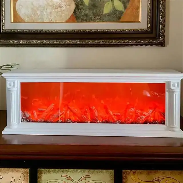 ของตกแต่งห้อง โคมไฟตกแต่งไฟฟ้า เตาผิงจำลองเปลวไฟ โคมไฟเปลวไฟย้อนยุค เตาผิงไม้เทียมสไตล์ยุโรป 1