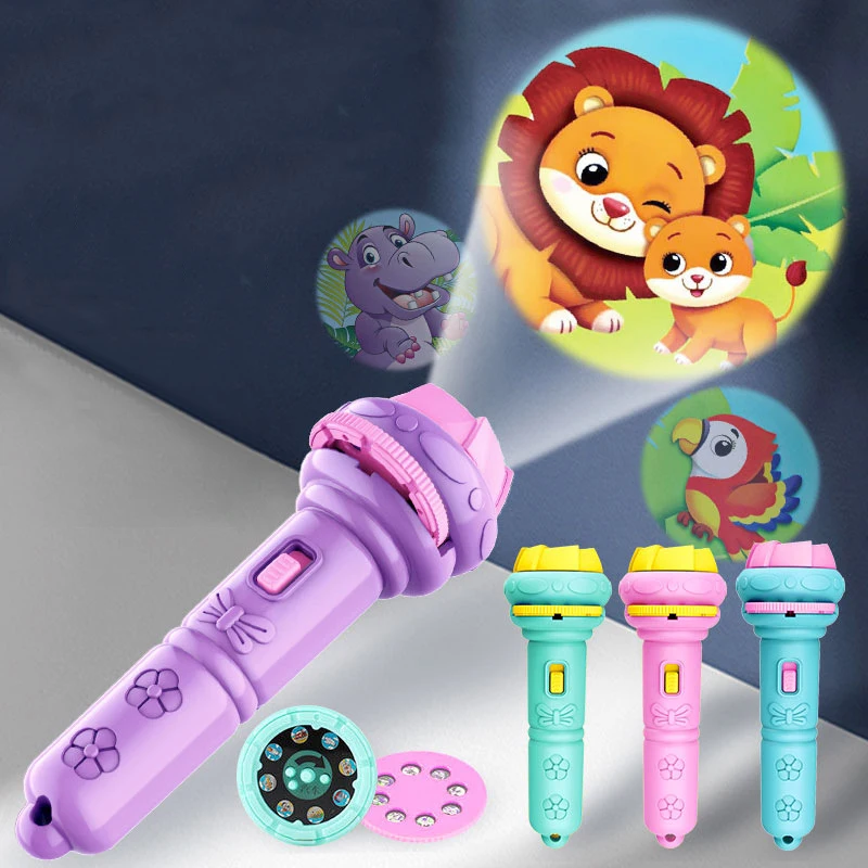 

Cute Cartoon Creativity Toy Torch Lamp Flashlight Projector Toy Flashlight Projector Torch Lamp Toy Baby Sleeping Story Book