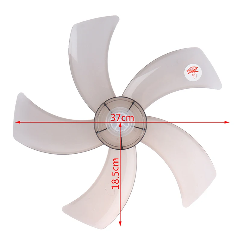 

1PC 16 Inch Household Plastic Fan Blade Five Leaves with Nut Cover for Standing Pedestal Fan Table Fanner General Accessories