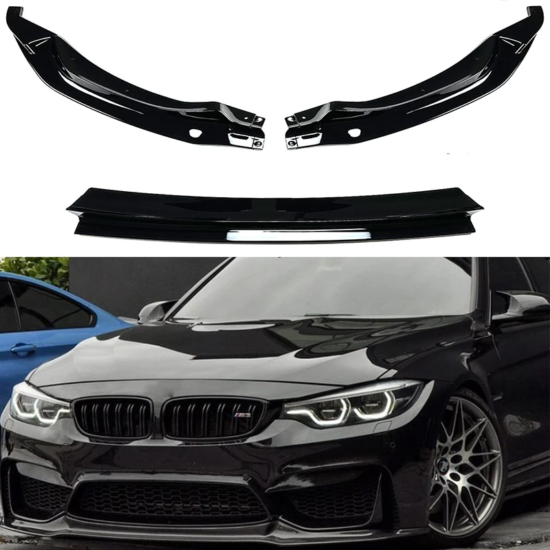 Paraurti Anteriore Splitter Lip Diffusore Body Kit Spoiler Guard Per Bmw Serie 3 M3 F80 Serie 4 M4 F82 F83 2015-2020 Accessori Auto