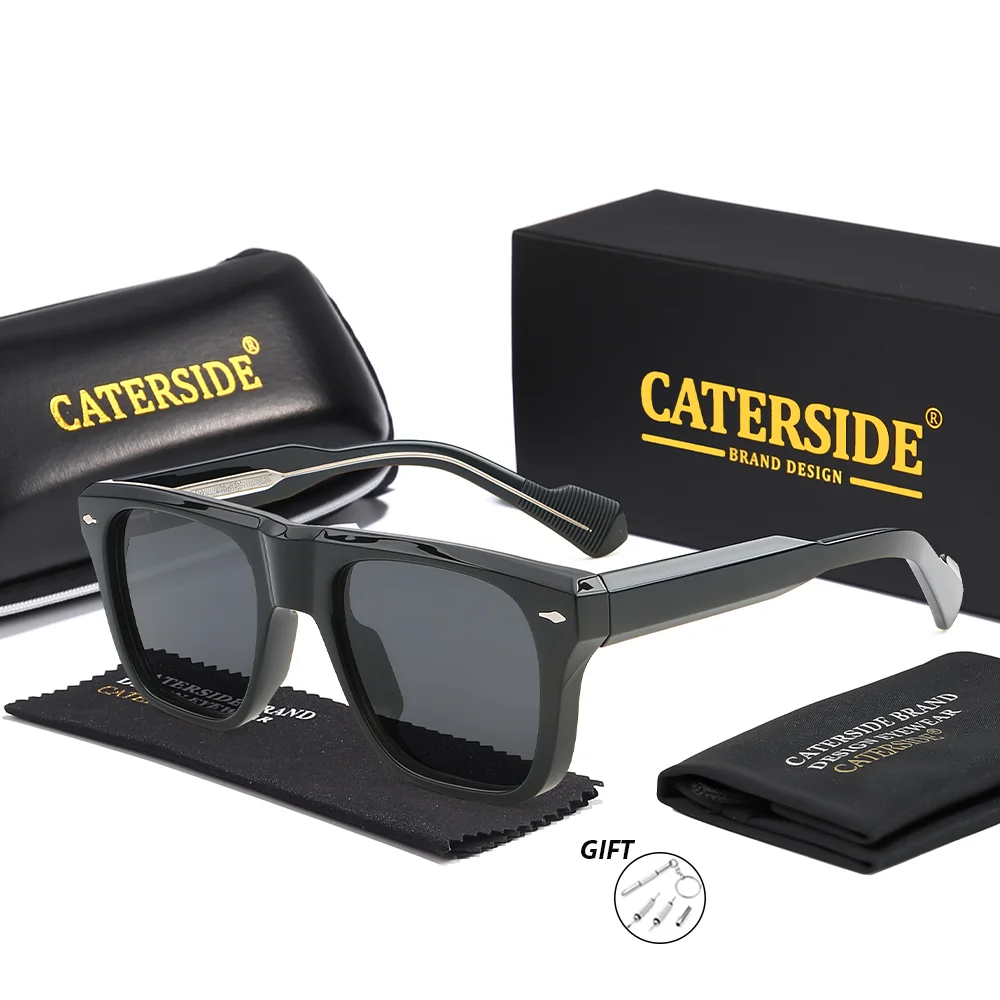 CATERSIDE Herren-Sonnenbrille mit dickem Rahmen, quadratische Gläser, Damen-Brille für Kurzsichtigkeit, Weitsichtigkeit, modische Korrektionsbrille – Detail 5