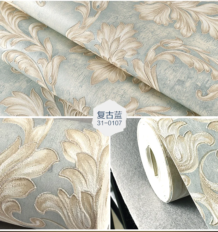 Carta Da Parati 3D Damascata - Rotolo 10m, Design Barocco, Per Camera E Soggiorno - Foto 11