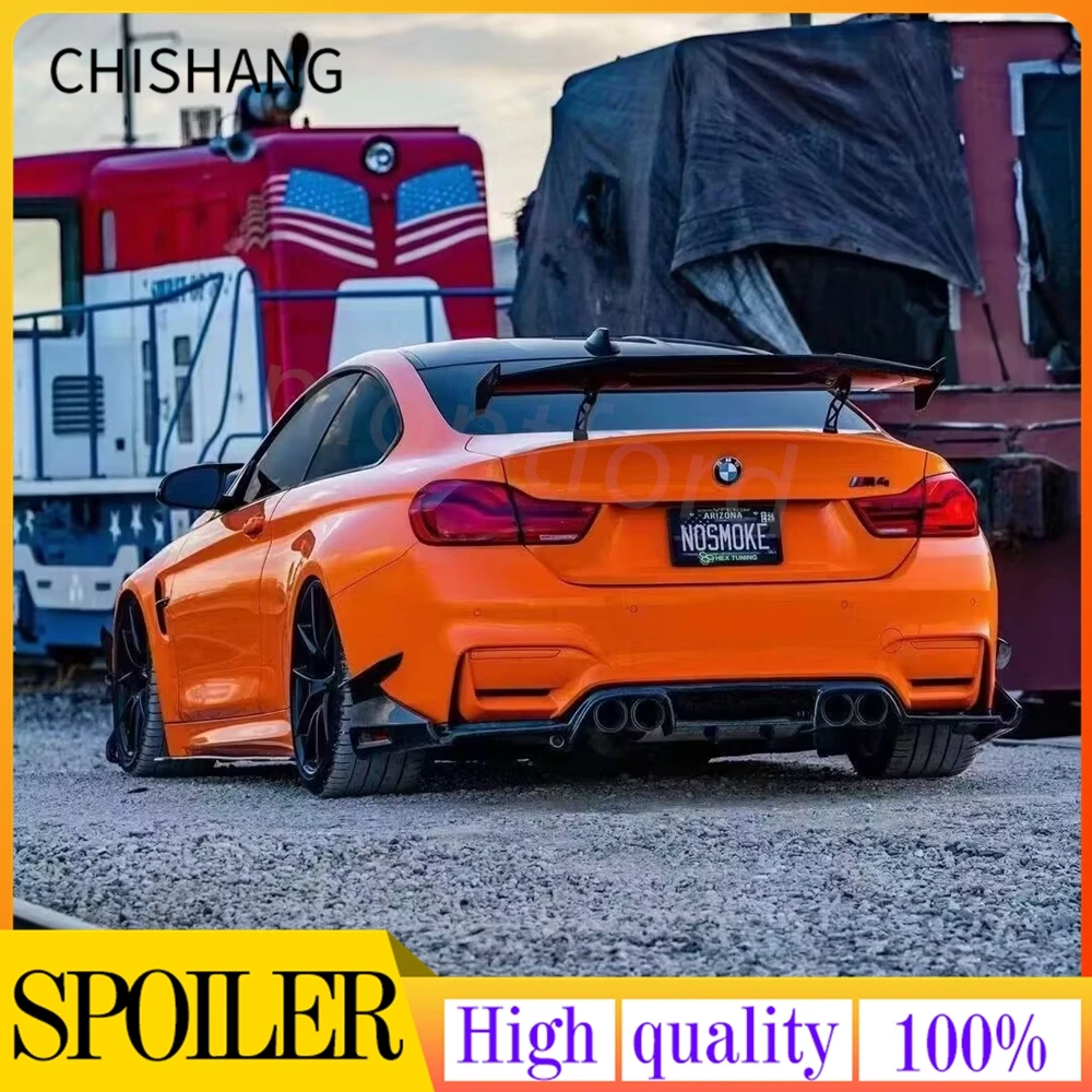 

For BMW F30 F32 F36 F10 F12 F82 E92 G30 G20 E82 E90 M3 M4 MAD ABS texture of wood Rear Spoiler For car m2 m3 m4 car styling