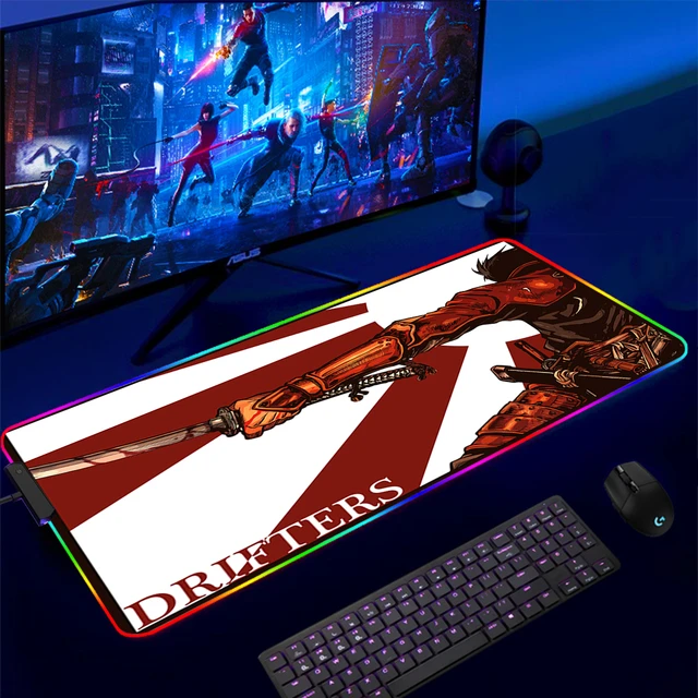 RGB Mouse Pad Cartoon Mat Gaming Desk Accessories Large Call of Duty  Laptops LED Mousepad Gamer Keyboard Extended Anime Pads - AliExpress