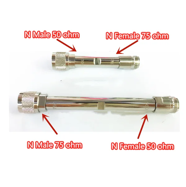 N kopf 75 ohm/50 ohm N typ 50 ohm zu 75 ohm impedanz konverter netzwerk analysator adapter